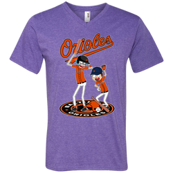 Baltimore Orioles Baseball Rick And Morty Men's V-Neck T-Shirt - The White Eagles