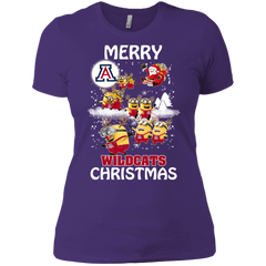 Arizona Wildcats T Shirts Minions Santa Claus Merry Christmas Ladies' Shirt - The White Eagles