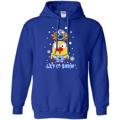 Minion Edmonton Oilers Ugly Christmas Sweaters Let It Snow Hoodie - The White Eagles