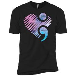 You Matter Don't Let Your Story End Semicolon Shirt Men's Sleeve Shirt - The White Eagles