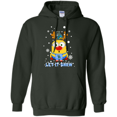 Minion Delaware Fightin_ Blue Hens Ugly Christmas Sweaters Let It Snow Hoodie - The White Eagles