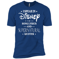 I Speak In Disney Song Lyrics And Supernatural Quotes Shirt Men's Sleeve Shirt - The White Eagles