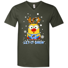 Minion Florida A&m Rattlers Ugly Christmas Sweaters Let It Snow Men's V-Neck T-Shirt - The White Eagles