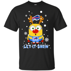 Minion Buffalo Bills Ugly Christmas Sweaters Let It Snow Cotton T-Shirt - The White Eagles