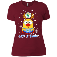Minion Norfolk State Spartans Ugly Christmas Sweaters Let It Snow Ladies' Shirt - The White Eagles