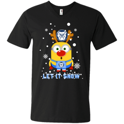 Minion Butler Bulldogs Ugly Christmas Sweaters Let It Snow Men's V-Neck T-Shirt - The White Eagles