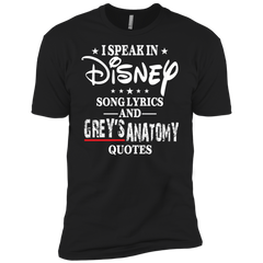 I Speak In Disney Song Lyrics And Grey's Anatomy Quotes Shirt Men's Sleeve Shirt - The White Eagles