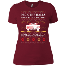 Deck The Halls With Salt And Iron Ugly Christmas Sweater Ladies' Shirt - The White Eagles