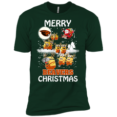 Oregon State Beavers Ugly Christmas Sweaters Minions Santa Claus Merry Christmas Men's Sleeve Shirt - The White Eagles