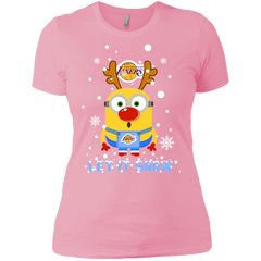 Minion Los Angeles Lakers Ugly Christmas Sweaters Let It Snow Ladies' Shirt - The White Eagles