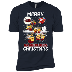 South Carolina Gamecocks Ugly Christmas Sweaters Minions Santa Claus Men's Sleeve Shirt - The White Eagles