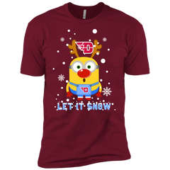 Minion Dayton Flyers Ugly Christmas Sweaters Let It Snow Men's Sleeve Shirt - The White Eagles