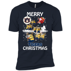 Auburn Tigers T Shirts Minions Santa Claus Merry Christmas Men's Sleeve Shirt - The White Eagles