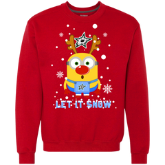 Minion Dallas Stars Ugly Christmas Sweaters Let It Snow Sweatshirt - The White Eagles