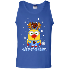 Minion Brown Bears Ugly Christmas Sweaters Let It Snow Tank Top - The White Eagles