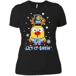 Minion Indiana Pacers Ugly Christmas Sweaters Let It Snow Ladies' Shirt - The White Eagles