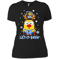 Minion Indiana Pacers Ugly Christmas Sweaters Let It Snow Ladies' Shirt - The White Eagles