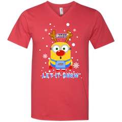 Minion James Madison Dukes Ugly Christmas Sweaters Let It Snow Men's V-Neck T-Shirt - The White Eagles