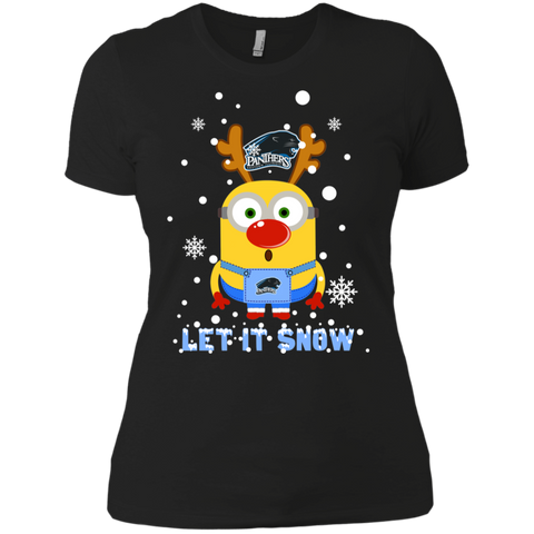 Minion Eastern Illinois Panthers Ugly Christmas Sweaters Let It Snow Ladies' Shirt - The White Eagles
