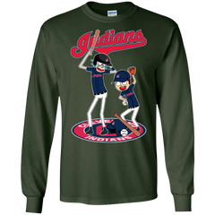 Cleveland Indians Baseball Rick And Morty LS Cotton T-Shirt - The White Eagles