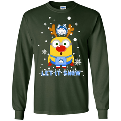 Minion Houston Baptist Huskies Ugly Christmas Sweaters Let It Snow LS Cotton T-Shirt - The White Eagles