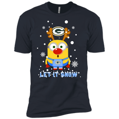 Minion Green Bay Packers Ugly Christmas Sweaters Let It Snow Men's Sleeve Shirt - The White Eagles