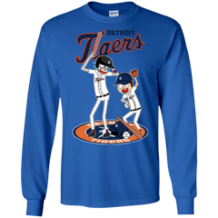Detroit Tigers Baseball Rick And Morty LS Cotton T-Shirt - The White Eagles