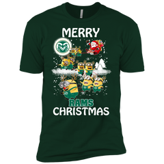 Colorado State Rams Ugly Christmas Sweaters Minions Santa Claus Merry Christmas Men's Sleeve Shirt - The White Eagles
