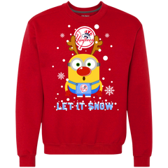 Minion New York Yankees  Ugly Christmas Sweaters Let It Snow Sweatshirt - The White Eagles