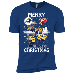 Akron Zips Ugly Christmas Sweaters Minions Santa Claus Merry Christmas Men's Sleeve Shirt - The White Eagles