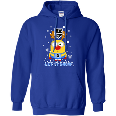 Minion Los Angeles Kings Ugly Christmas Sweaters Let It Snow Hoodie - The White Eagles