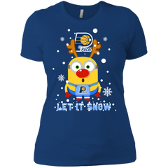Minion Indiana Pacers Ugly Christmas Sweaters Let It Snow Ladies' Shirt - The White Eagles
