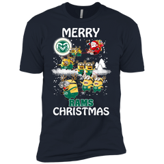 Colorado State Rams Ugly Christmas Sweaters Minions Santa Claus Merry Christmas Men's Sleeve Shirt - The White Eagles