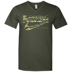 Fortnite Nike Just Play It Camo Men's V-Neck T-Shirt - The White Eagles