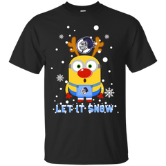 Minion Holy Cross Crusaders Ugly Christmas Sweaters Let It Snow Cotton T-Shirt - The White Eagles