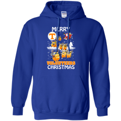 Tennessee Volunteers Ugly Christmas Sweaters Minions Santa Claus Merry Christmas Hoodie - The White Eagles