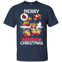 Ball State Cardinals T Shirts Minions Santa Claus Merry Christmas Cotton T-Shirt - The White Eagles