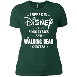 I Speak In Disney Song Lyrics And The Walking Dead Quotes Shirt Ladies' Shirt - The White Eagles