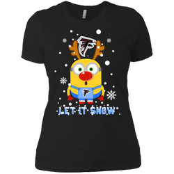 Minion Atlanta Falcons Ugly Christmas Sweaters Let It Snow Ladies' Shirt - The White Eagles