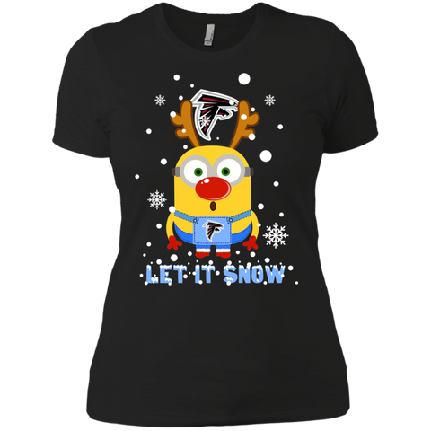 Minion Atlanta Falcons Ugly Christmas Sweaters Let It Snow Ladies' Shirt - The White Eagles