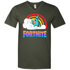Fortnite Battle Royale Unicorn Men's V-Neck T-Shirt - The White Eagles