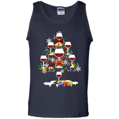 Christmas Is Coming Wine Santa Claus Ugly Christmas Sweater Tank Top - The White Eagles