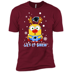 Minion Carolina Panthers Ugly Christmas Sweaters Let It Snow Men's Sleeve Shirt - The White Eagles