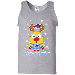 Minion Buffalo Bills Ugly Christmas Sweaters Let It Snow Tank Top - The White Eagles