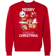 South Alabama Jaguars Ugly Christmas Sweaters Minions Santa Claus Merry Christmas Sweatshirt - The White Eagles
