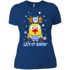 Minion Butler Bulldogs Ugly Christmas Sweaters Let It Snow Ladies' Shirt - The White Eagles