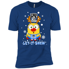 Minion Brooklyn Nets Ugly Christmas Sweaters Let It Snow Men's Sleeve Shirt - The White Eagles