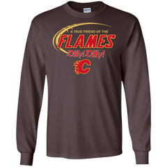 Dilly Dilly A True Friend Of The Calgary Flames LS Cotton T-Shirt - The White Eagles