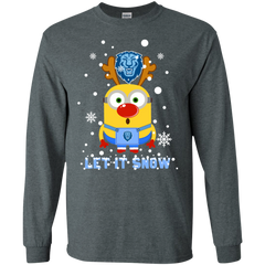 Minion Columbia Lions Ugly Christmas Sweaters Let It Snow LS Cotton T-Shirt - The White Eagles
