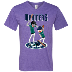 Seattle Mariners Baseball Rick And Morty Men's V-Neck T-Shirt - The White Eagles